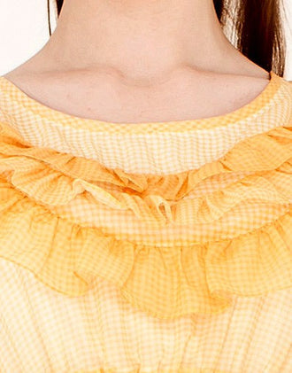 Omber Checked Chiffon Dress (4)