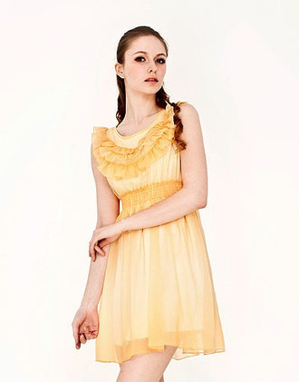 Omber Checked Chiffon Dress (1)