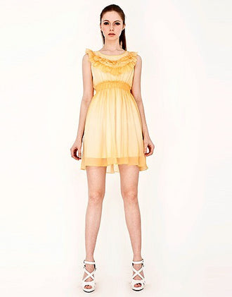 Omber Checked Chiffon Dress (2)